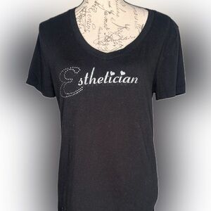 Ladies Esthetician V Neck T Shirt